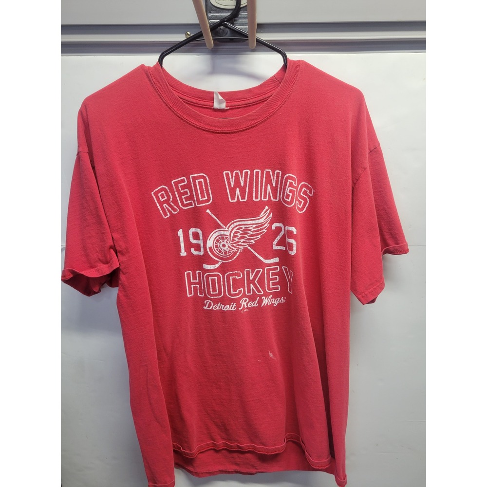 Vtg Hanes Detroit Red Wings Hockey T-Shirt XL‎ grundge NHL Graphic Tee
